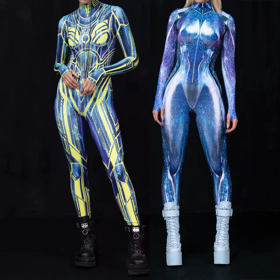 Women'S Formal Wear Jumpsuit - Cosplay Costume Futuristic Galaxy Warrior Jumpsuit