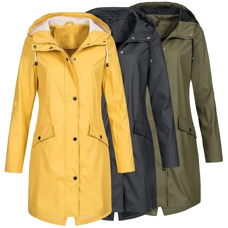 Trench Coat Formal - Winter Women Jacket Softshell Fleece Long