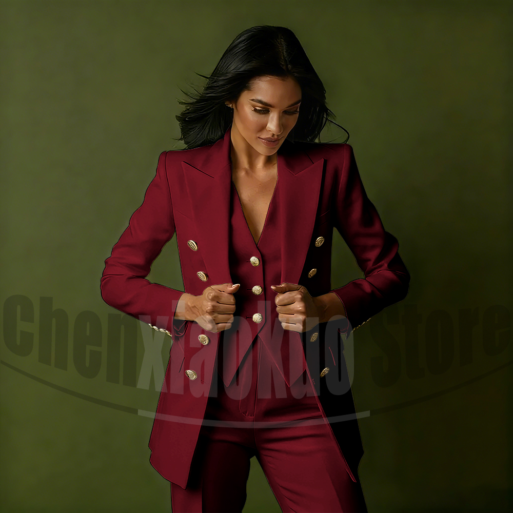 Women's Double Breasted Three  - đánh giá và giá Women Formal Wear With Blazer