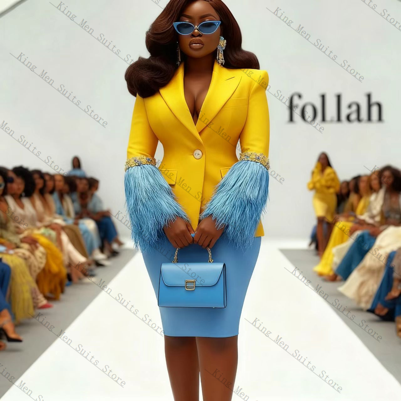Luxury Feather Women Suit Set  - đánh giá và giá Women'S Formal Wear For A Wedding Guest