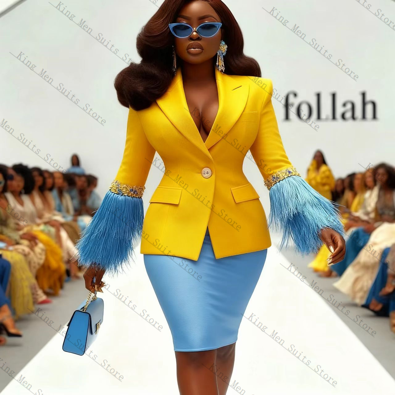 Luxury Feather Women Suit Set  - đánh giá và giá Women'S Formal Wear For A Wedding Guest