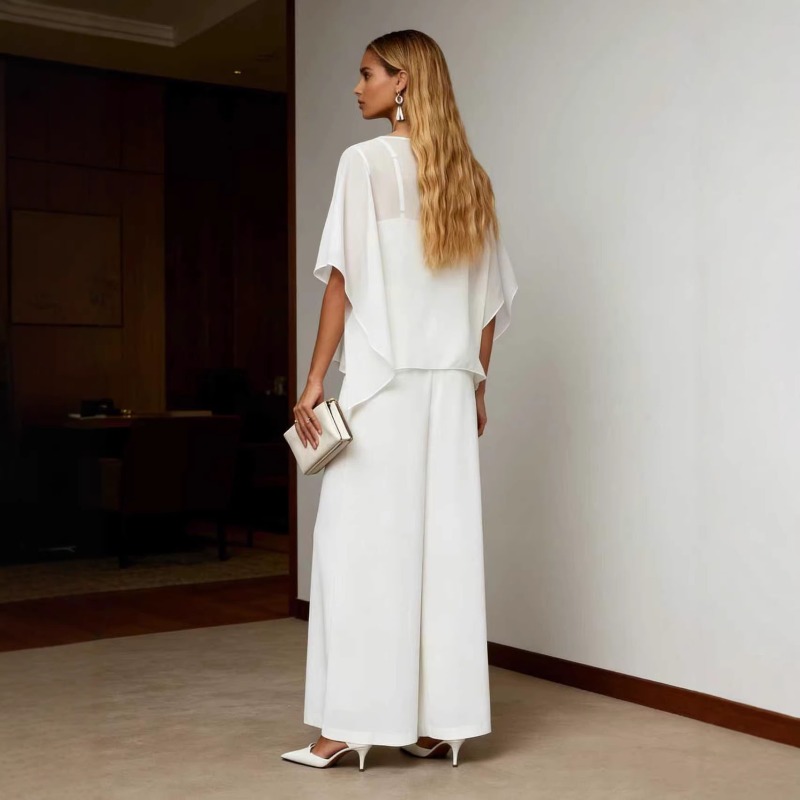2026 New Women White Chiffon J - đánh giá và giá Women'S Formal Wear Jumpsuit