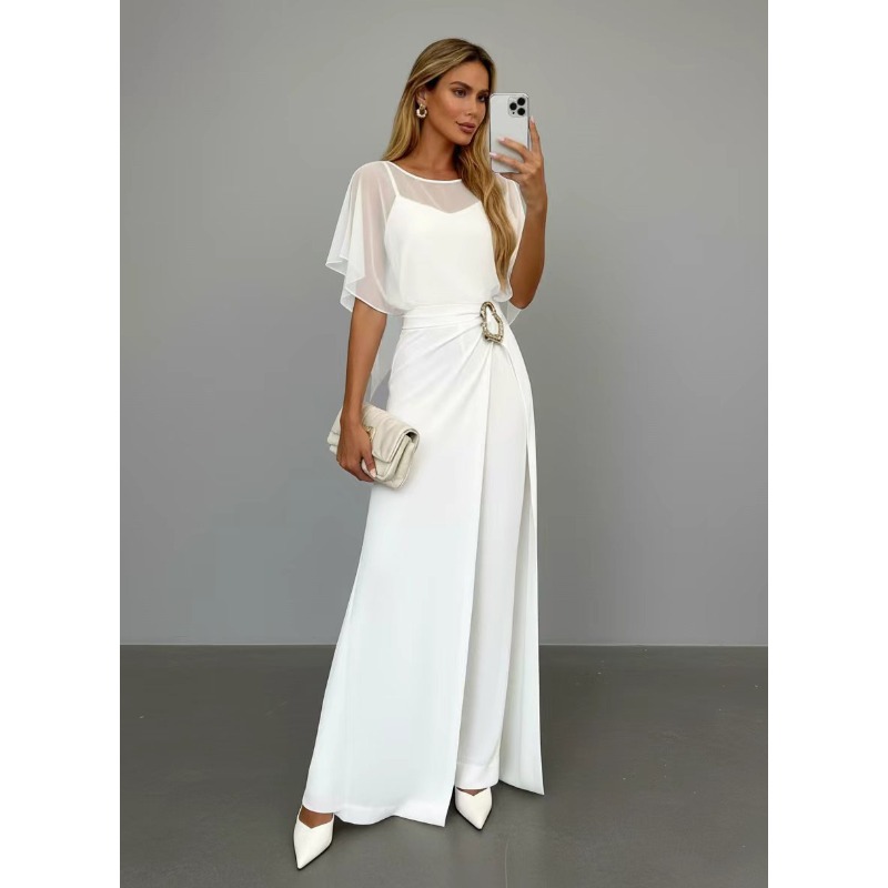 2026 New Women White Chiffon J - đánh giá và giá Women'S Formal Wear Jumpsuit