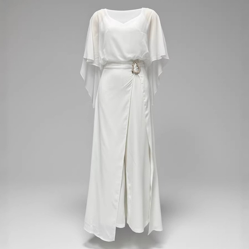 2026 New Women White Chiffon J - đánh giá và giá Women'S Formal Wear Jumpsuit