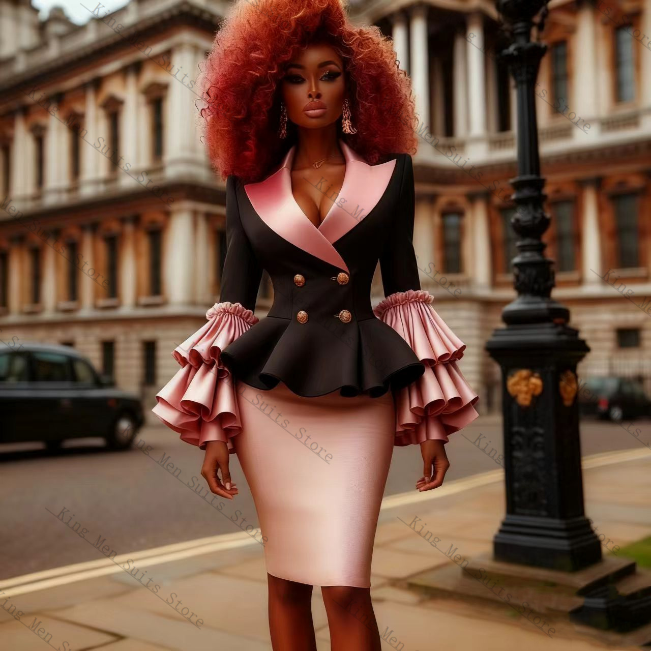 Black Pink Women Suit Set 2 Pc - đánh giá và giá Women'S Formal Wear For A Wedding Guest