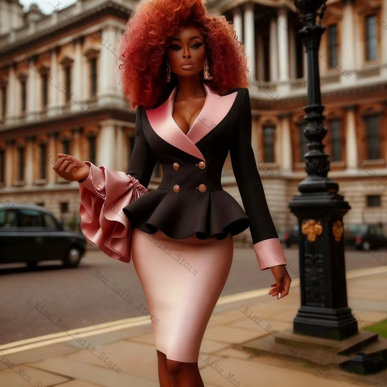 Black Pink Women Suit Set 2 Pc - đánh giá và giá Women'S Formal Wear For A Wedding Guest