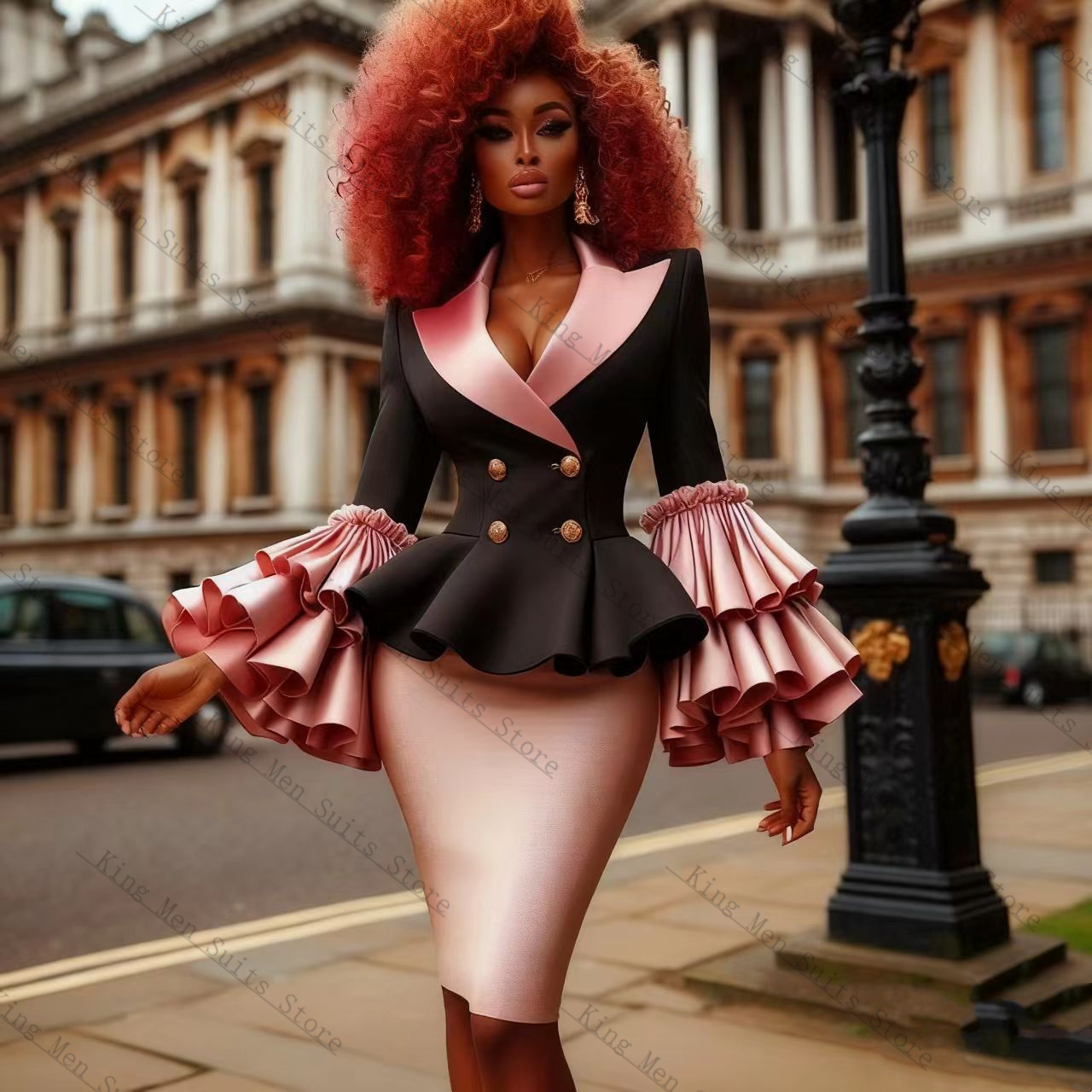 Black Pink Women Suit Set 2 Pc - đánh giá và giá Women'S Formal Wear For A Wedding Guest