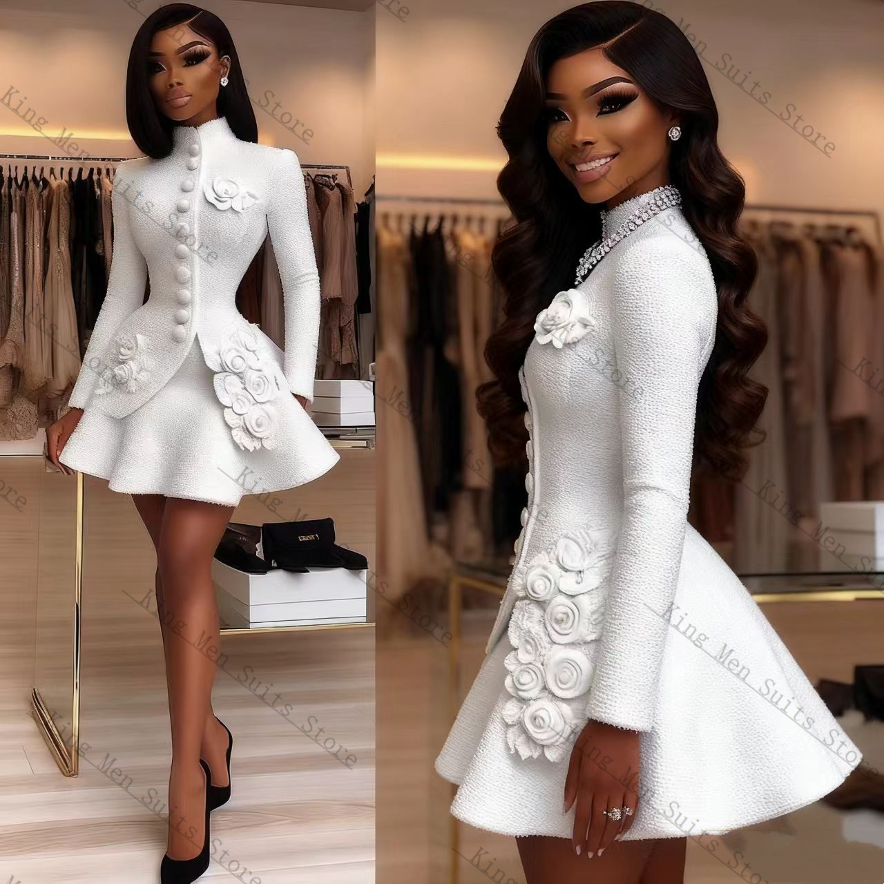 Luxury White Women Suit Set 2  - đánh giá và giá Women'S Formal Wear For A Wedding Guest