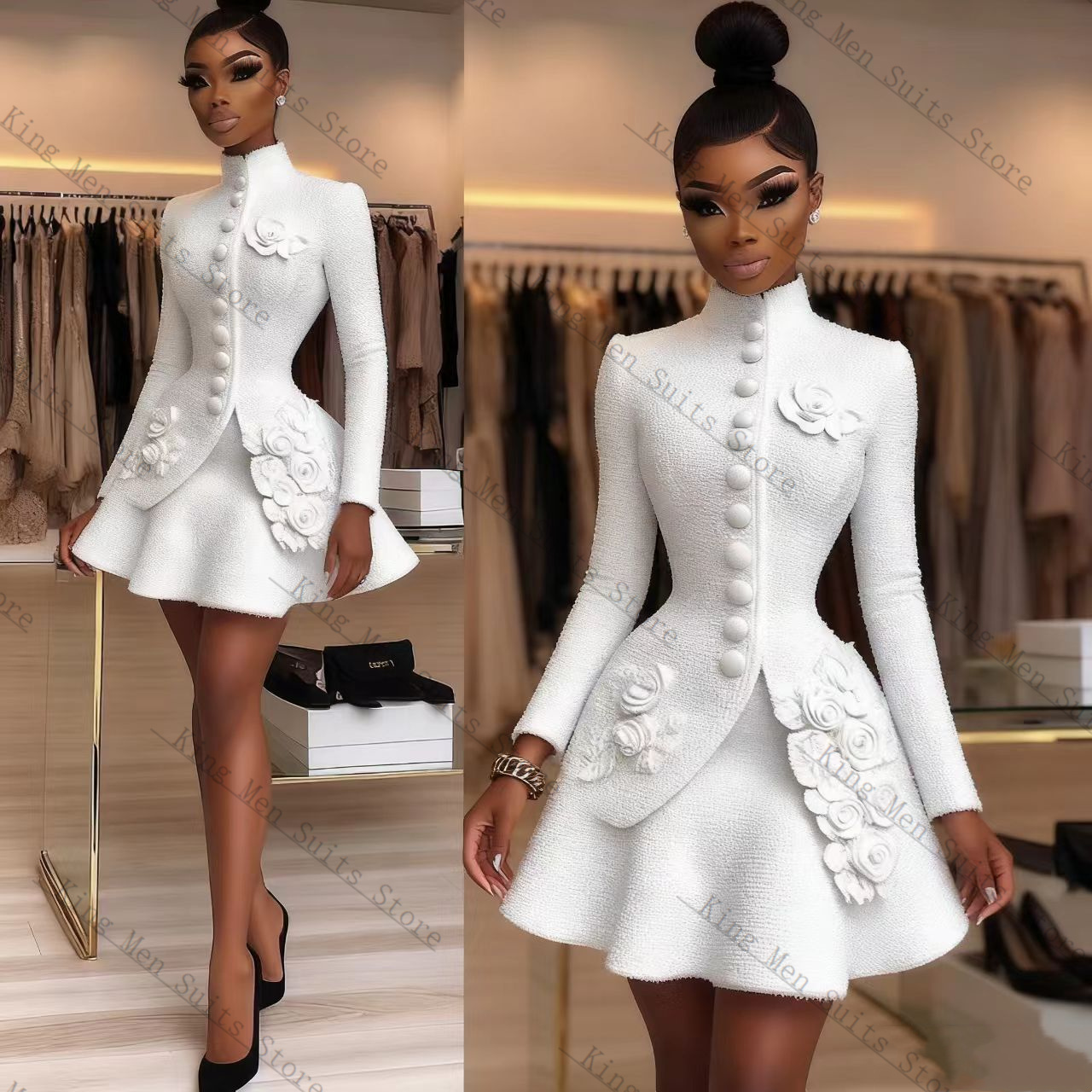 Luxury White Women Suit Set 2  - đánh giá và giá Women'S Formal Wear For A Wedding Guest