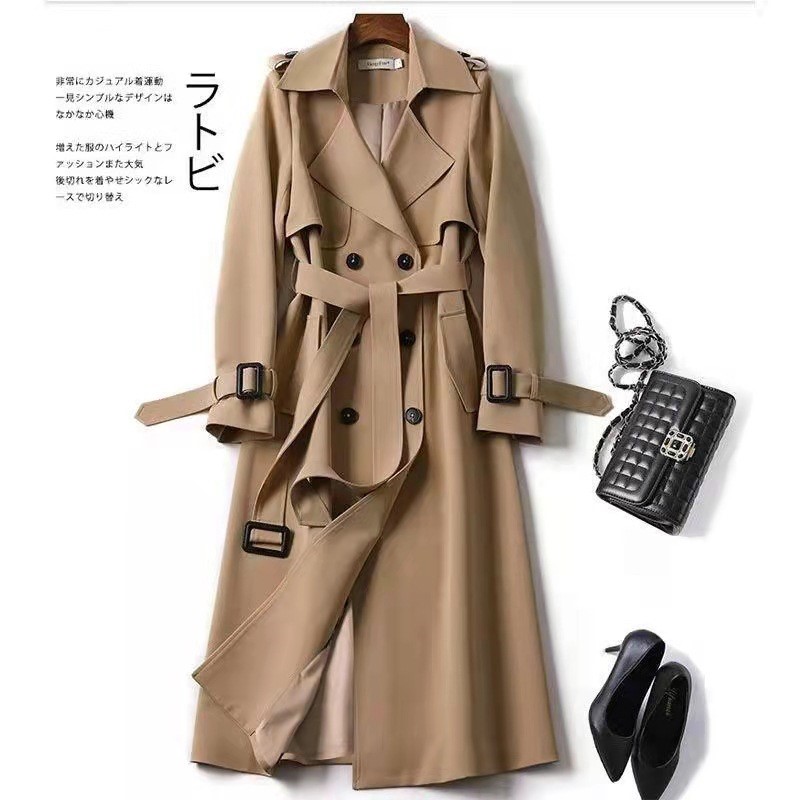 Women's Lapel Belt Double-brea - đánh giá và giá Trench Coat Formal