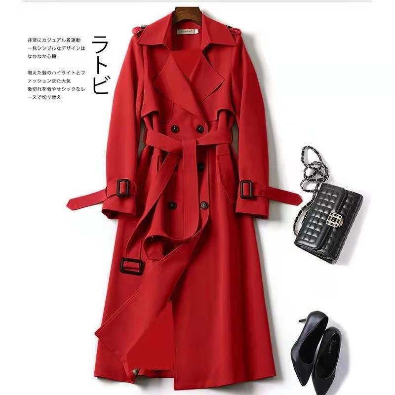 Women's Lapel Belt Double-brea - đánh giá và giá Trench Coat Formal