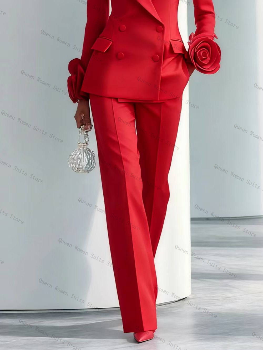 Luxury Red Women Suit Set 2 Pc - đánh giá và giá Women'S Formal Wear For A Wedding Guest