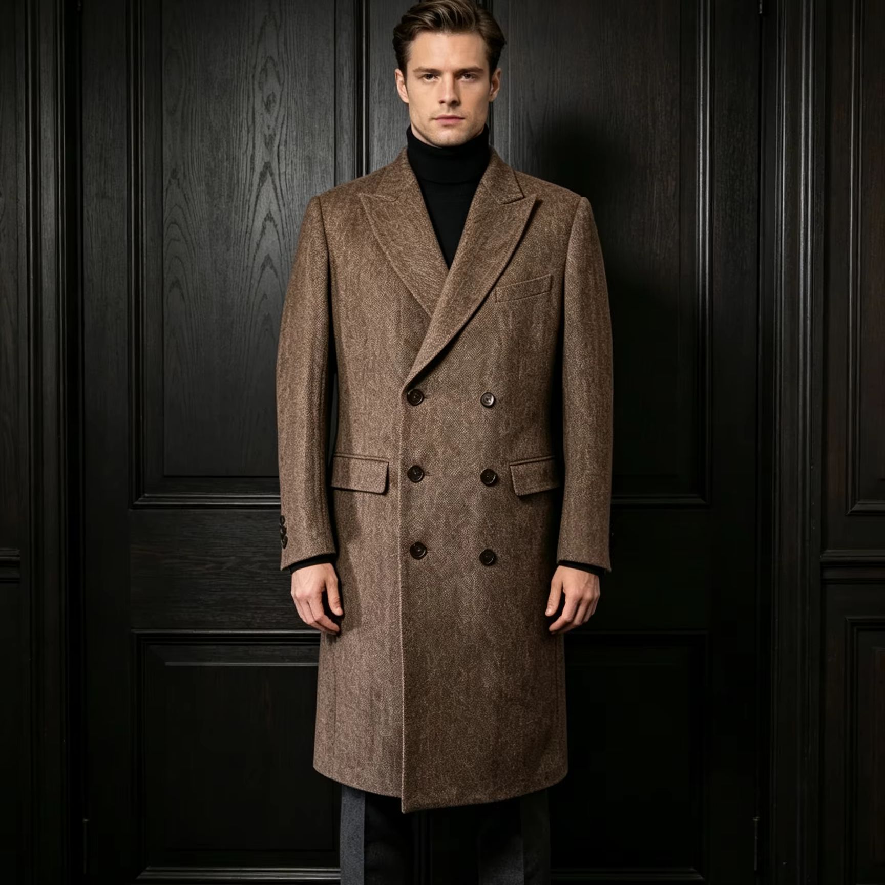 Men 100% Pure Wool Long Overco - đánh giá và giá Trench Coat Formal