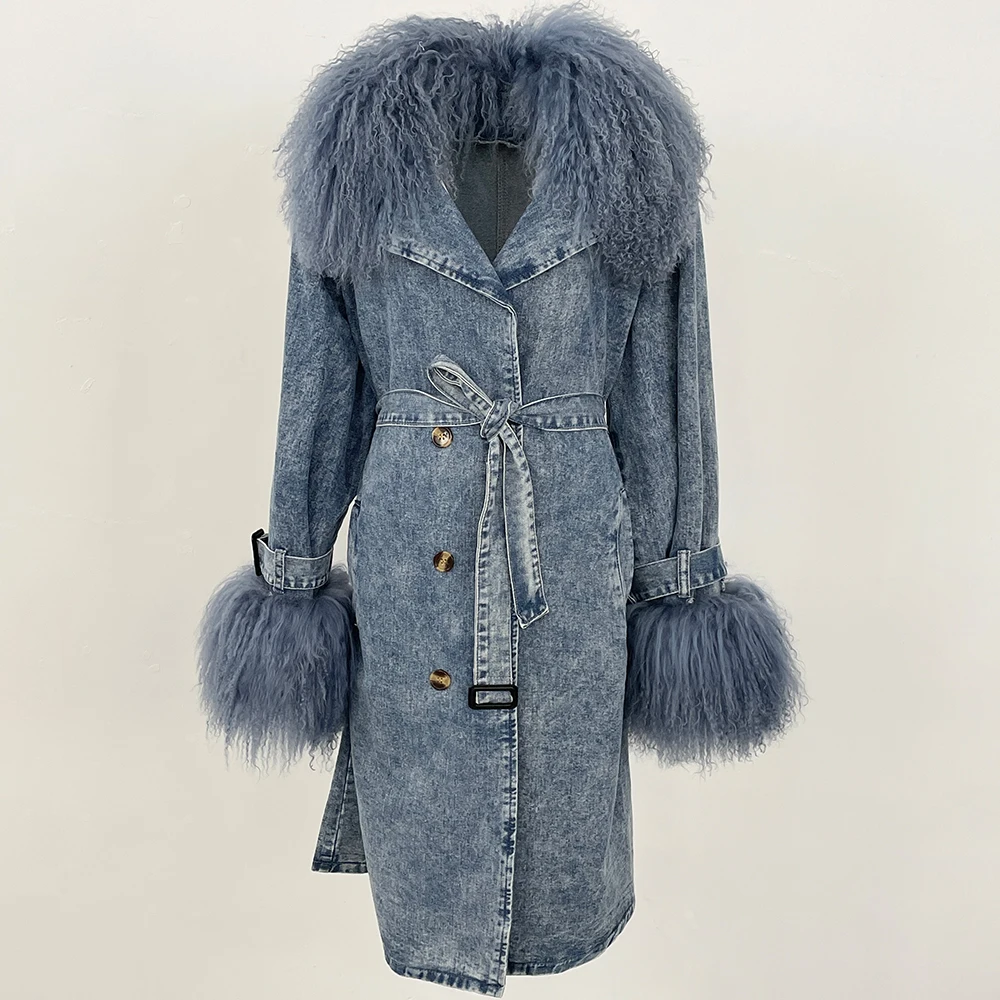 Mongolian Fur Collar Jacket 20 - đánh giá và giá Trench Coat Formal