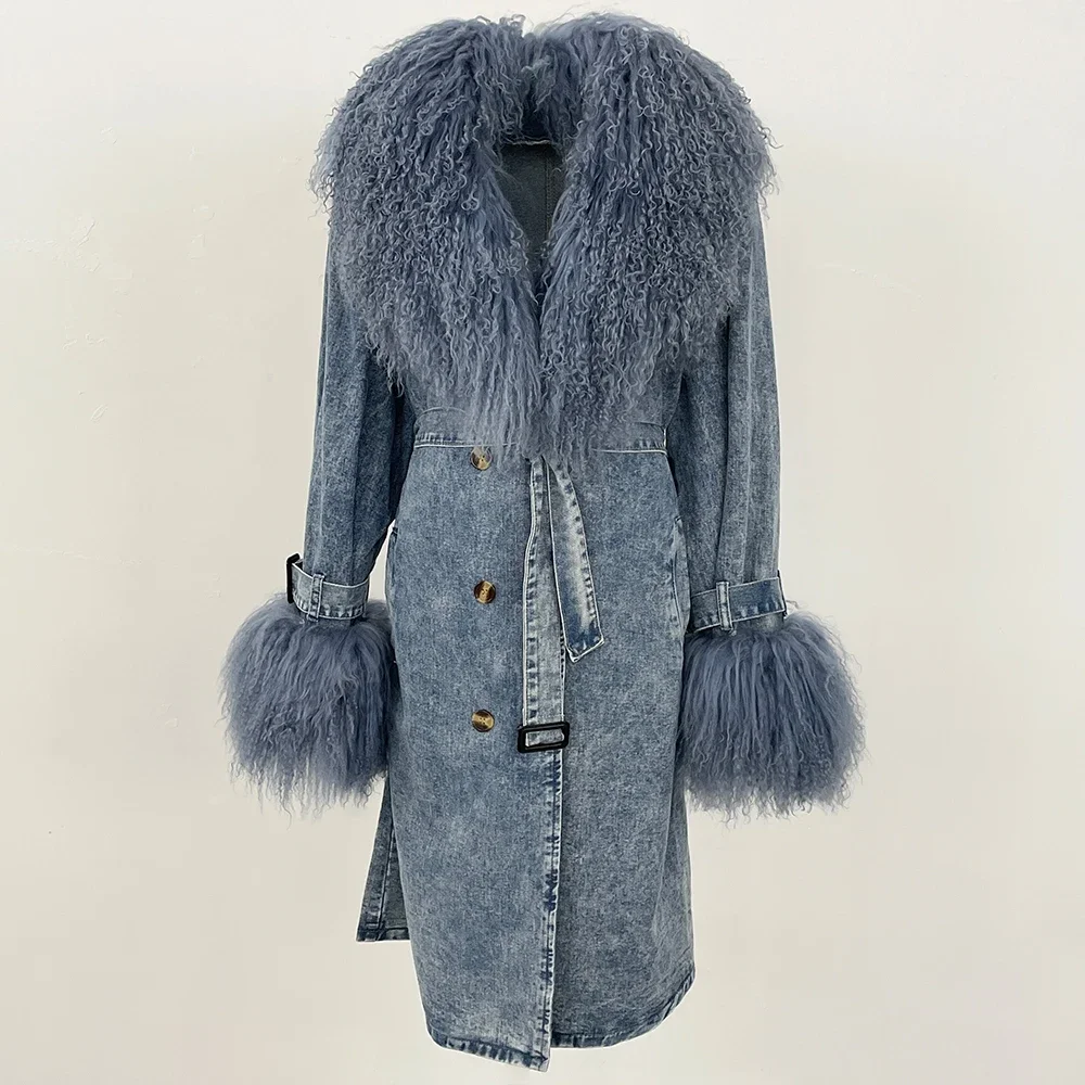 Mongolian Fur Collar Jacket 20 - đánh giá và giá Trench Coat Formal