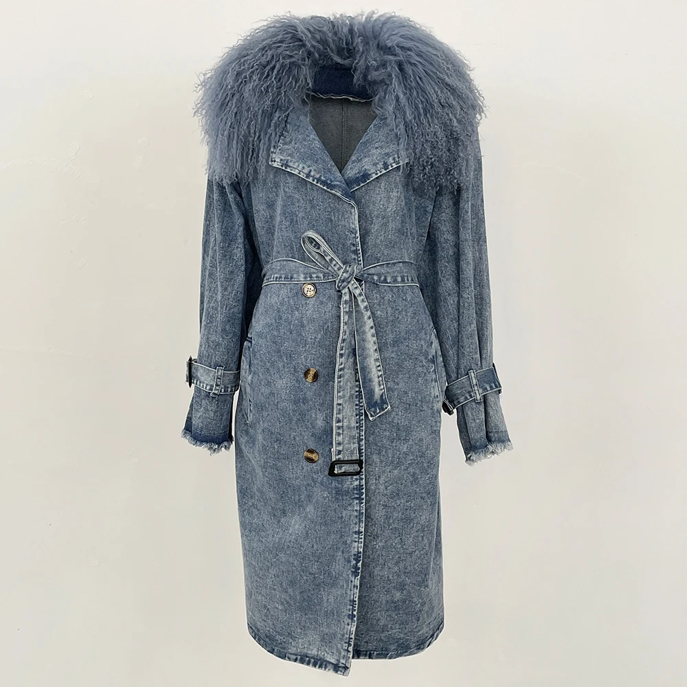 Mongolian Fur Collar Jacket 20 - đánh giá và giá Trench Coat Formal