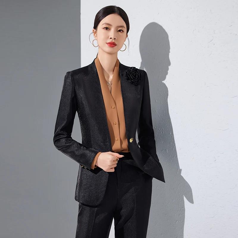 Women Blazer Pants Sets Gold A - đánh giá và giá Women Formal Office Wear Tops