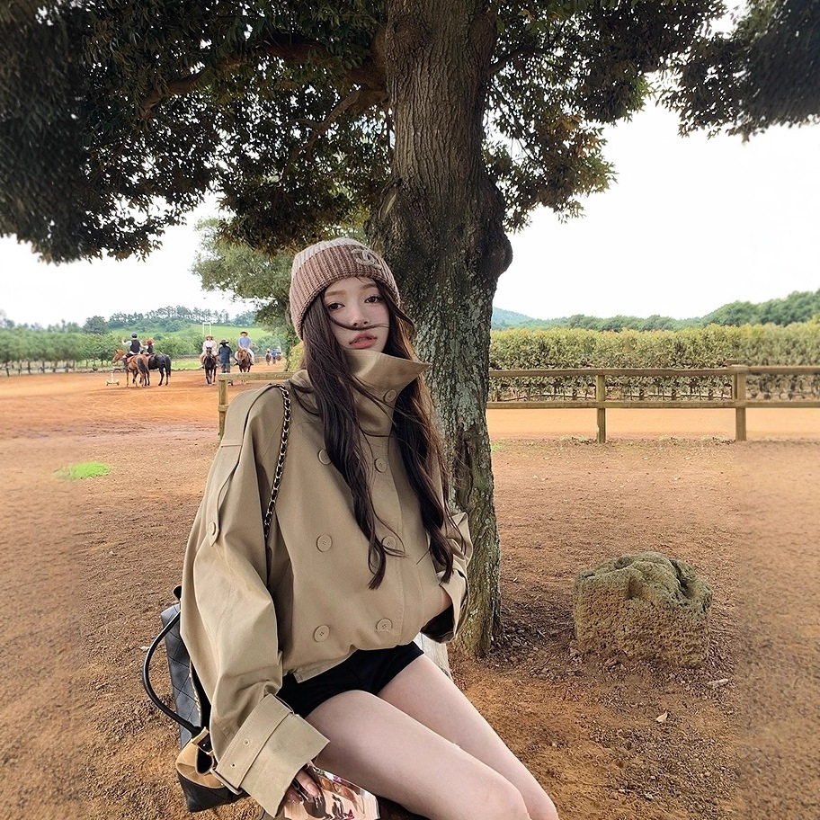 Women Cropped Trench Coat Stan - đánh giá và giá Trench Coat Formal