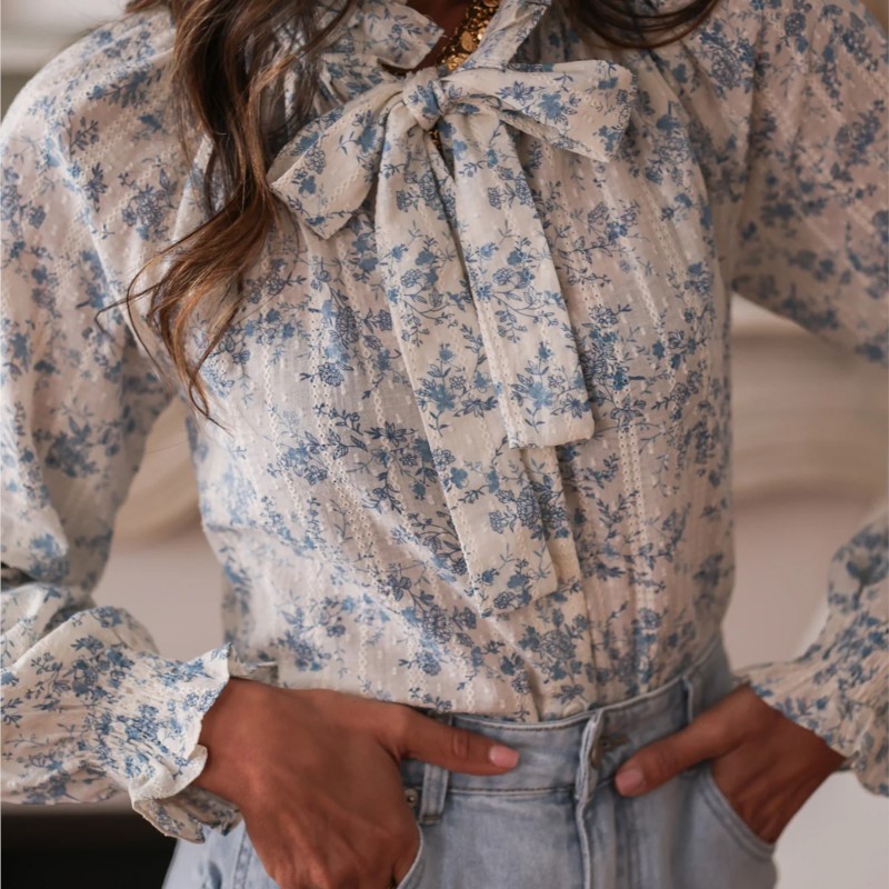 Womens Wear Bow Fashion Printe - đánh giá và giá Women Formal Office Wear Tops